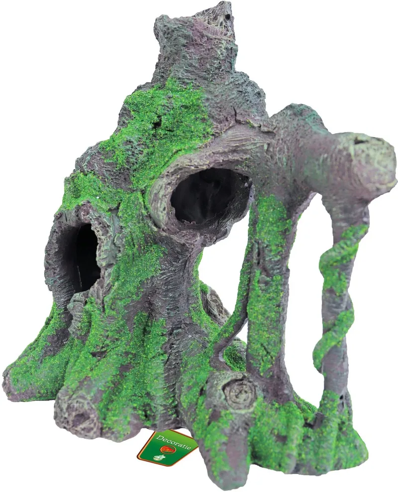 Aquarium deco - Ornament mangrove boom met wortels en mos - Afmetingen: 28x30 cm de Gebr. de Boon en Marron – photo produit