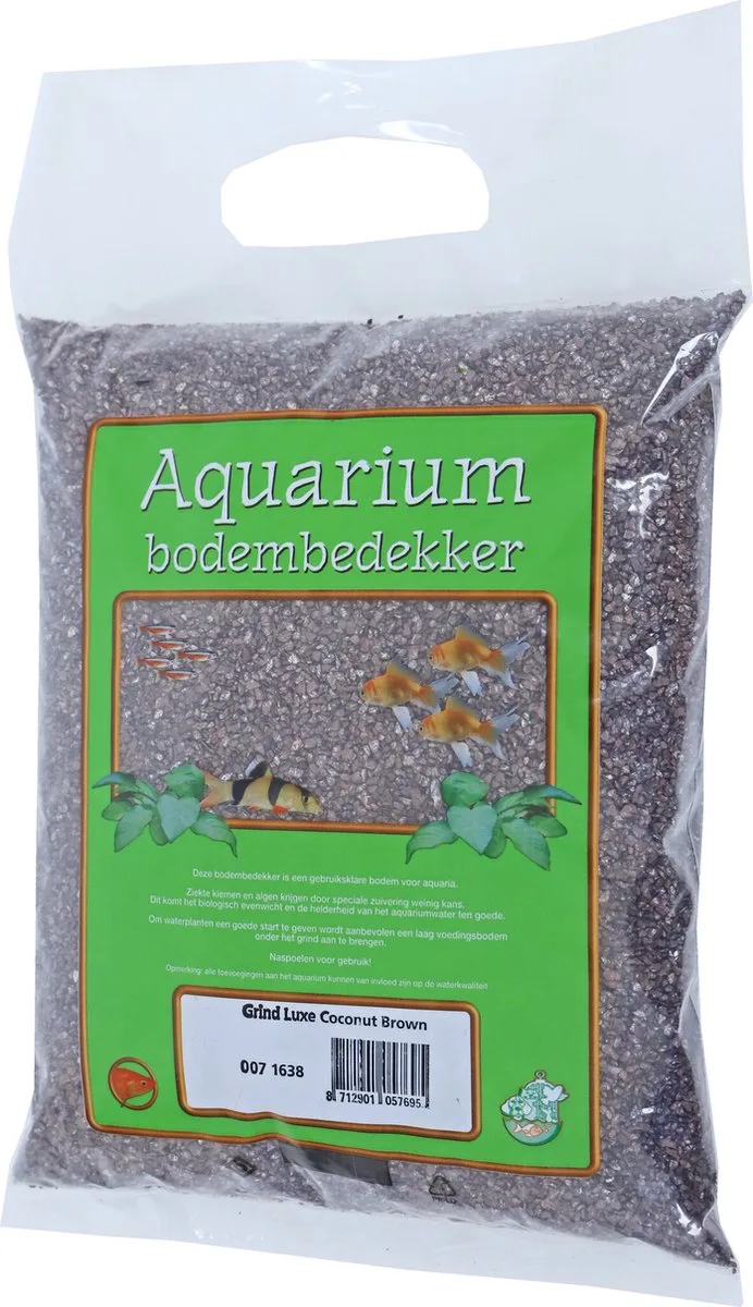 Aquarium grind Coconut Brown | luxe bodembedekking | zak 4 kg de Gebr. de Boon en Marron – photo produit