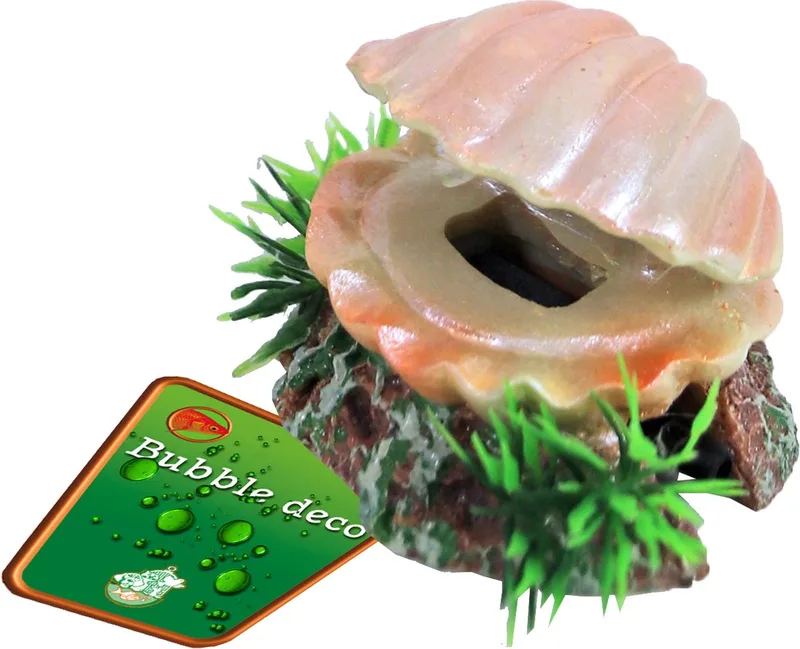 Aquarium schelp ornament met luchtuitstromer | 5,5 cm | bubbeleffect von Gebr. de Boon in Mehrfarbig – Produktfoto