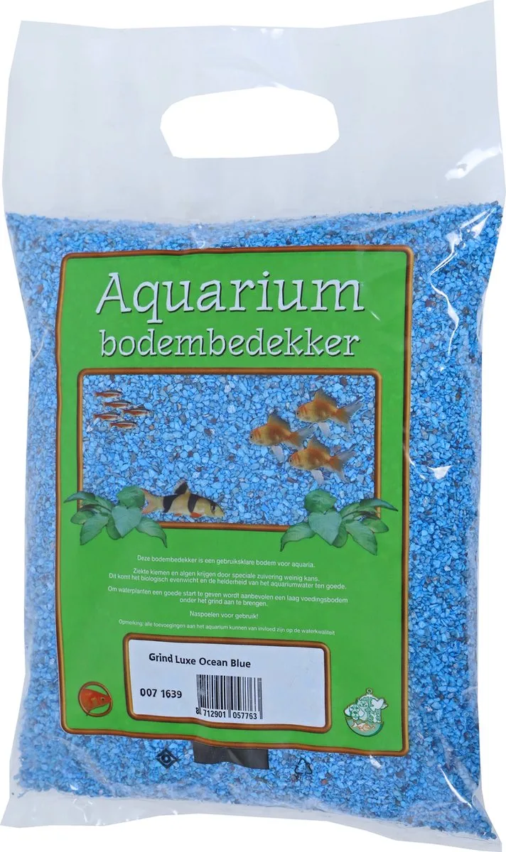 Aquariumgrind Luxe Ocean Blue | gewassen bodembedekking | zak 4 kg de Gebr. de Boon en Bleu – photo produit