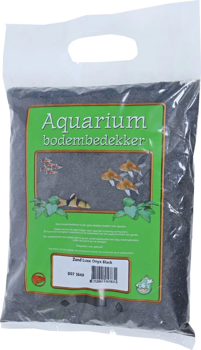 Aquariumzand Luxe Onyx Black | zak 4 kg | decoratieve bodembedekking von Gebr. de Boon in Schwarz – Produktfoto