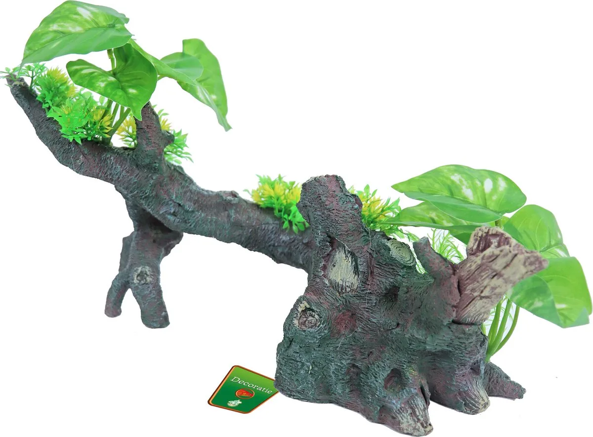 Boomstronk Met Planten 42CM van Gebr. de Boon in Bruin – productfoto