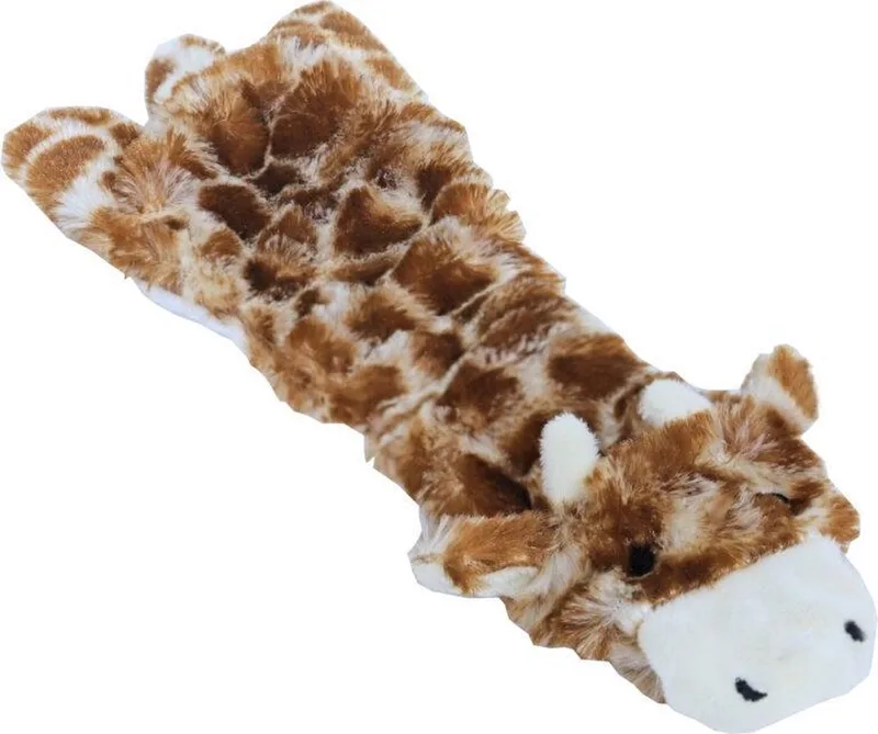 Boon Hondenspeelgoed Platte Giraffe uit pluche - Kleur: bruin/geel - 35 cm. de Gebr. de Boon – photo produit