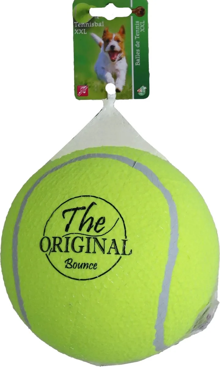 Boon Hondenspeelgoed Tennisbal Bounce Opblaasbaar XXL - 18 cm von Gebr. de Boon in Gelb – Produktfoto