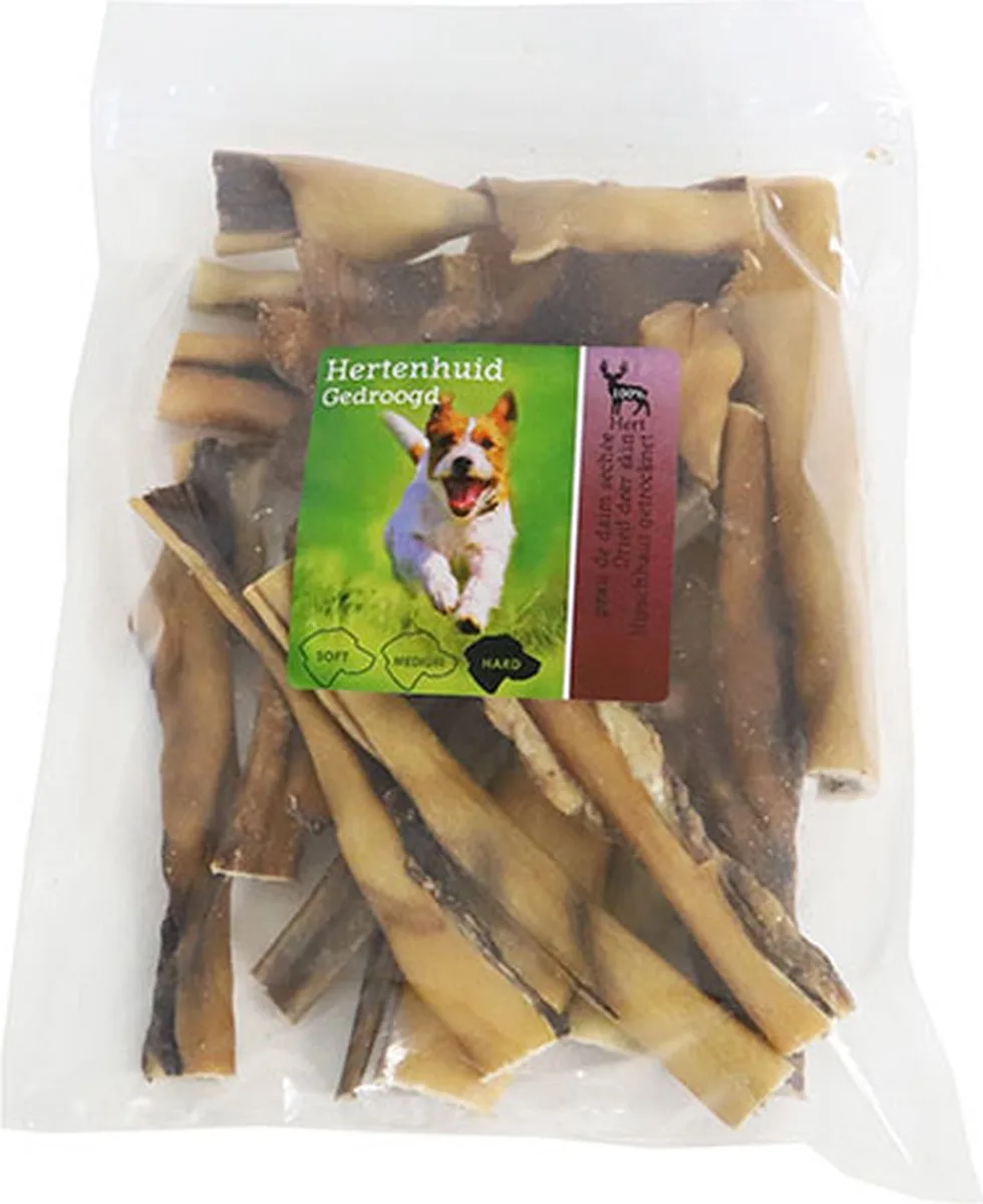 Boon Natuurlijke Snack Hertenhuid gedroogd 250 gram van Gebr. de Boon – productfoto