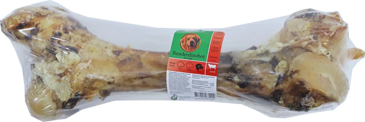 Boon Natuurlijke Snack rund, runderdinobot in folie extra large. (U ontvangt 3 stuks). de Gebr. de Boon – photo produit