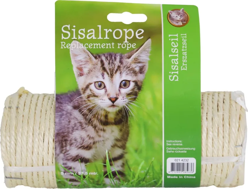 Boon Sisal Touw Voor Krabpaal - Op Rol - 5mm - 37.5 Meter fra Gebr. de Boon i Beige – produktbillede