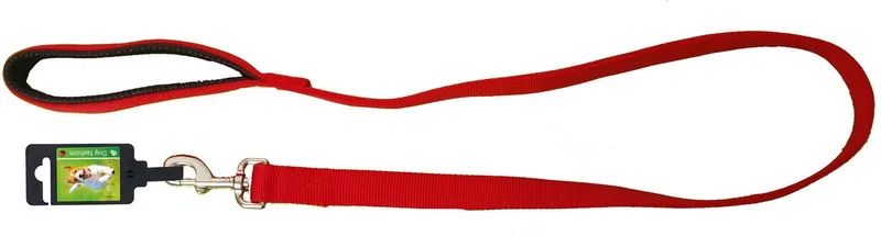 Dog Fashion - Hondenriem - Nylon met Soft Protection Handvat - Kleur: - Breedte: 2 cm - Lengte: 130 cm von Gebr. de Boon in Rot – Produktfoto