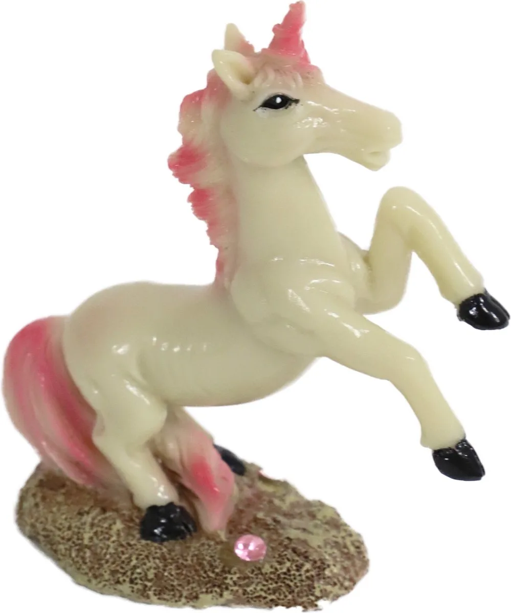 Eenhoorn Wit/Roze 11,5CM van Gebr. de Boon in Roze – productfoto