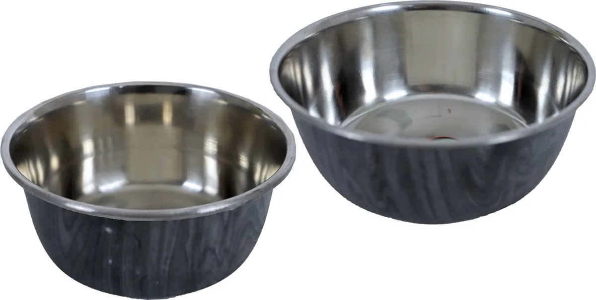 Eetbak hond RVS grijs 950 ml van Gebr. de Boon – productfoto