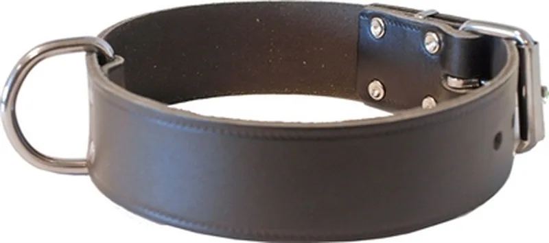 Halsband breed enkel donkerbruin 40mm - 60cm by Gebr. de Boon in Brown – product photo
