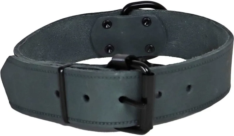 Halsband soft leder 30mm/40cm Gebr. de Boon fra Gebr. de Boon i Grå – produktbillede