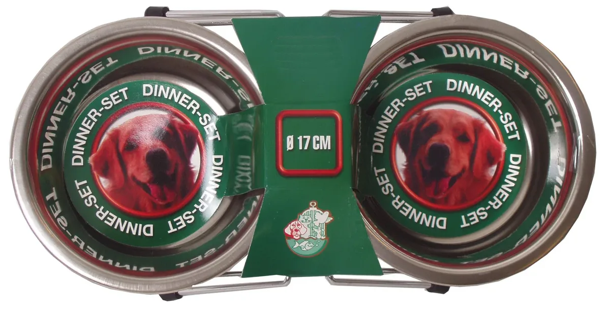 Hondenbak set 2 rvs bakken 17 cm Gebr de Boon van Gebr. de Boon – productfoto
