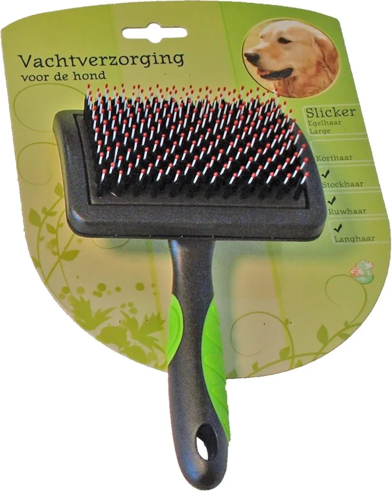Hondenborstel - Slicker - Egelhaar - L de Gebr. de Boon en Vert – photo produit