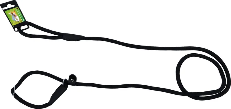 Hondenriem - Retrieverlijn - Slipriem - Met Dubbele Stop - Nylon - Kleur: - ø 1 cm - Lengte: 200 cm von Gebr. de Boon in Schwarz – Produktfoto