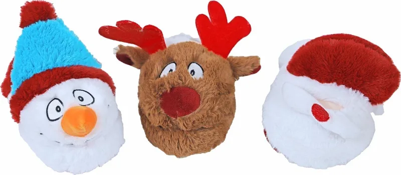 Hondenspeelgoed pluche kerstpantoffel met piep 23 cm assorti von Gebr. de Boon in Rot – Produktfoto