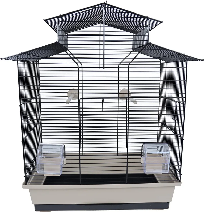 Interzoo Vogelkooi - Complete vogelkooi - Vogelkooien - Vogelkooien voor binnen - 51x30x60,5cm - Beige by Gebr. de Boon in Black – product photo