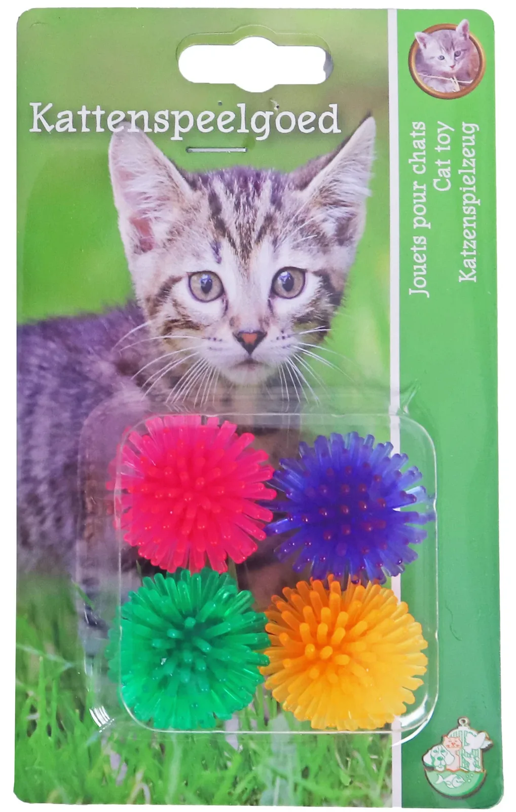 Katten-speelgoed prikkelbal assortie a 4st Gebr. de Boon de Gebr. de Boon – photo produit