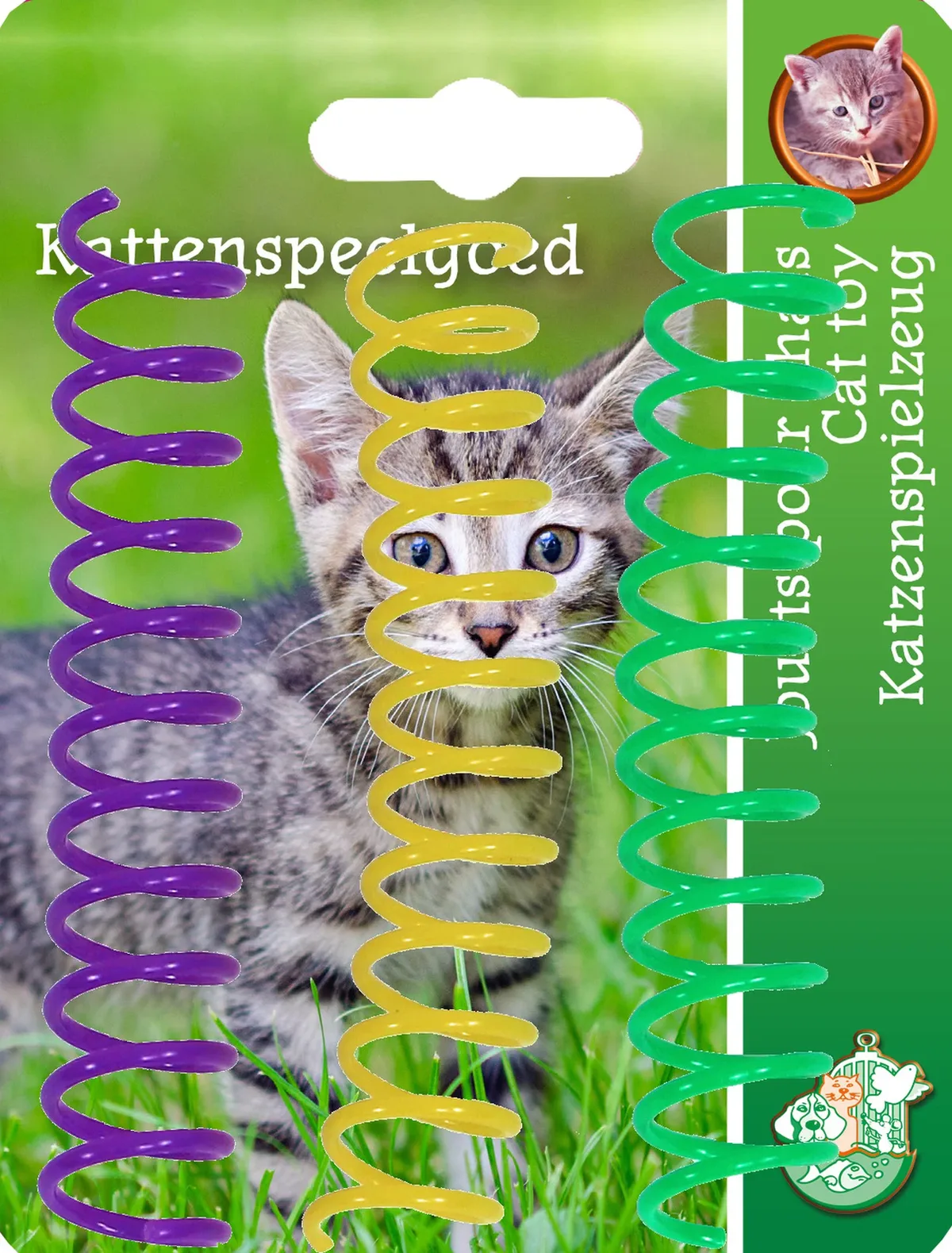 Katten-speelgoed springveer d1.5cmx10cm a 3st Gebr. de Boon van Gebr. de Boon – productfoto
