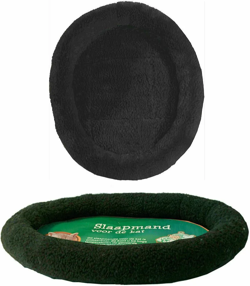 Kattenmand Schapenwol - 48 cm by Gebr. de Boon in Black – product photo