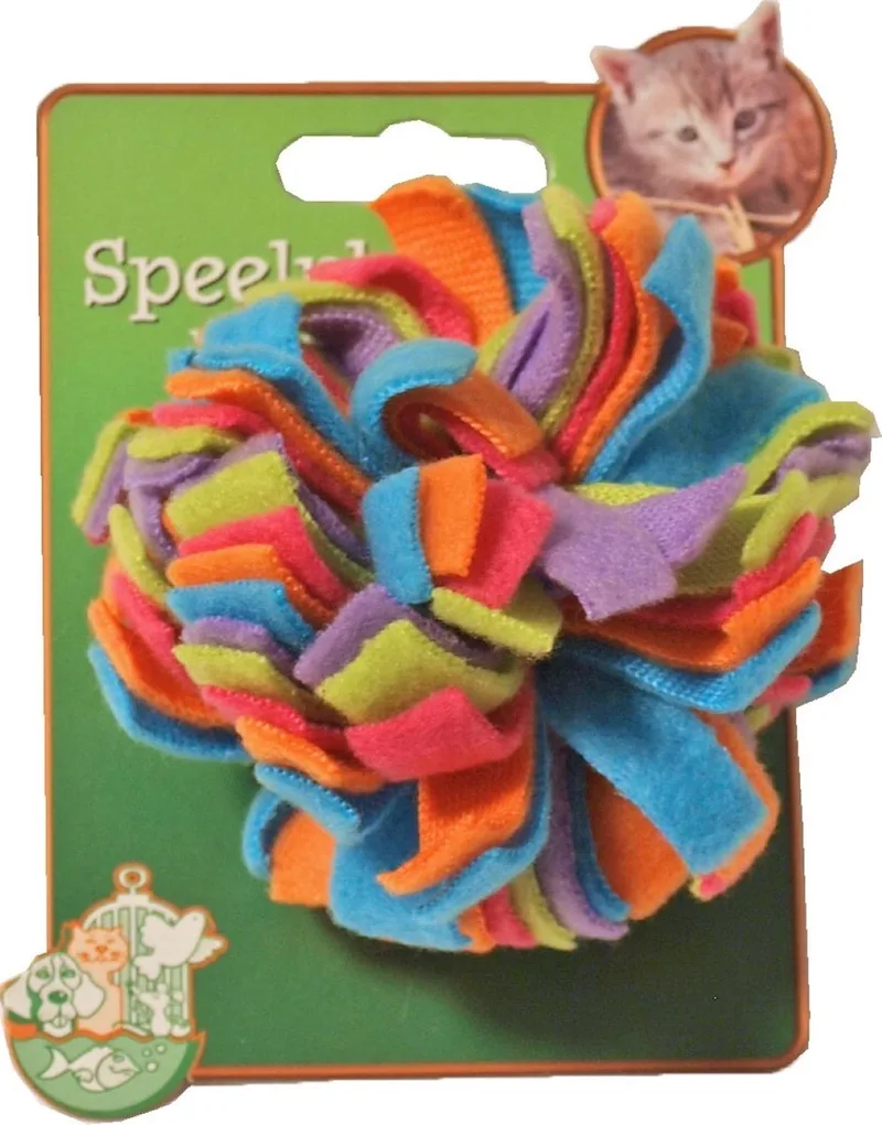 Kattenspeelgoed fleece pompoen multicolor Speelplezier-kat Gebr. de... by Gebr. de Boon in Multicolour – product photo