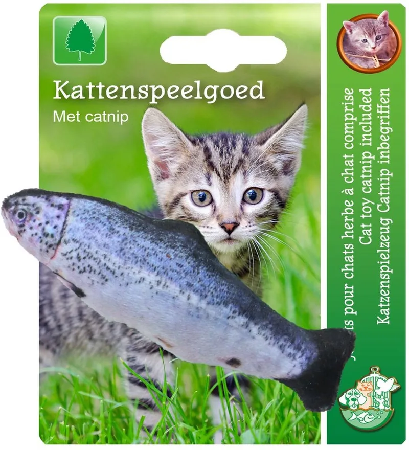 Kattenspeelgoed met kattenkruid - Kitten speelgoed met kattenkruid - Vis met catnip - Blauw von Gebr. de Boon in Grau – Produktfoto
