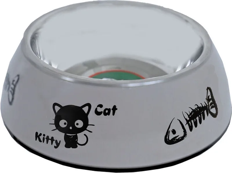Kattenvoerbak - Kattendrinkbak - Drinkbak kat - Voerbak kat - RVS - Grijs de Gebr. de Boon en Taupe – photo produit