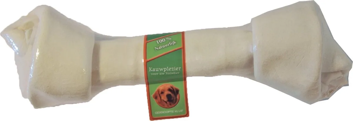 Knoopkluif wit 31 cm met banderol van Gebr. de Boon – productfoto