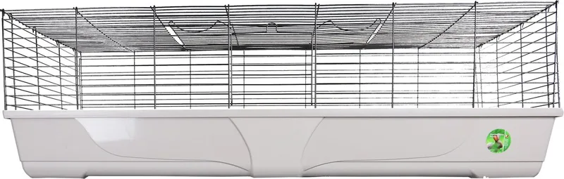 Konijnenkooi Bunny grijs/zwart opvouwbaar met hooiruif 140X69X44CM de Gebr. de Boon en Gris – photo produit