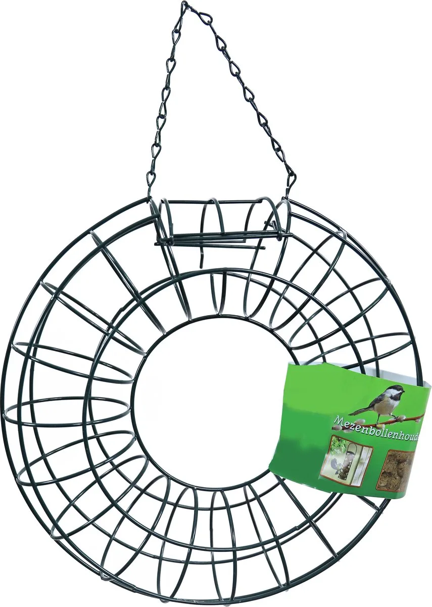 Metalen mezenbolhouder rond 25x7 cm by Gebr. de Boon in Green – product photo