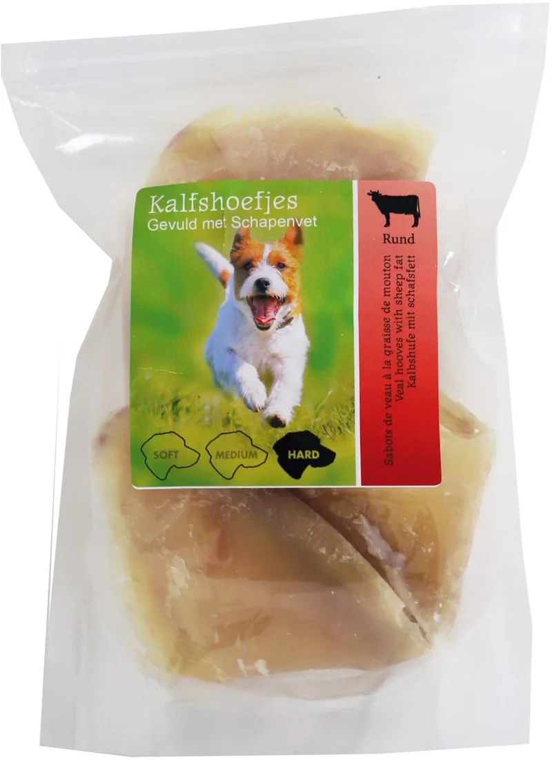 Natuurlijke Honden Snack - Kalfshoefjes met Schapenvet - zak a 3 stuks fra Gebr. de Boon – produktbillede