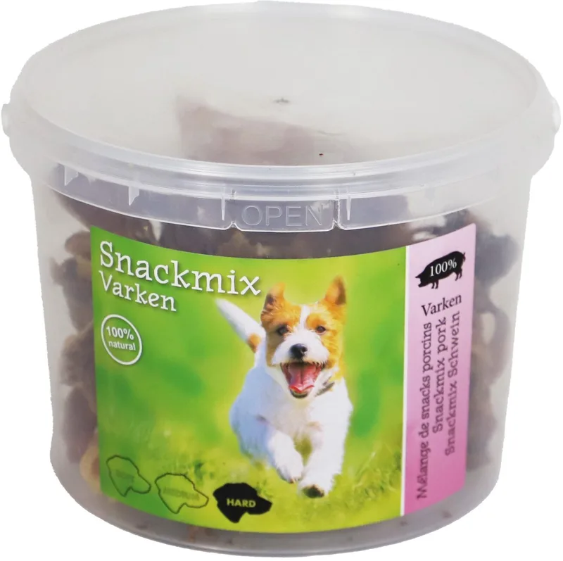 Natuurlijke Hondensnack - Snackmix Varken - Emmer van 500 gram by Gebr. de Boon – product photo
