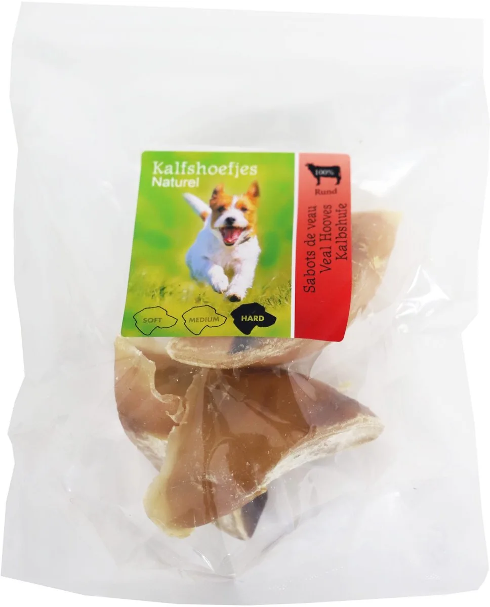 Natuurlijke Snack - Kalfshoefjes Naturel - zak van 3 stuks by Gebr. de Boon – product photo