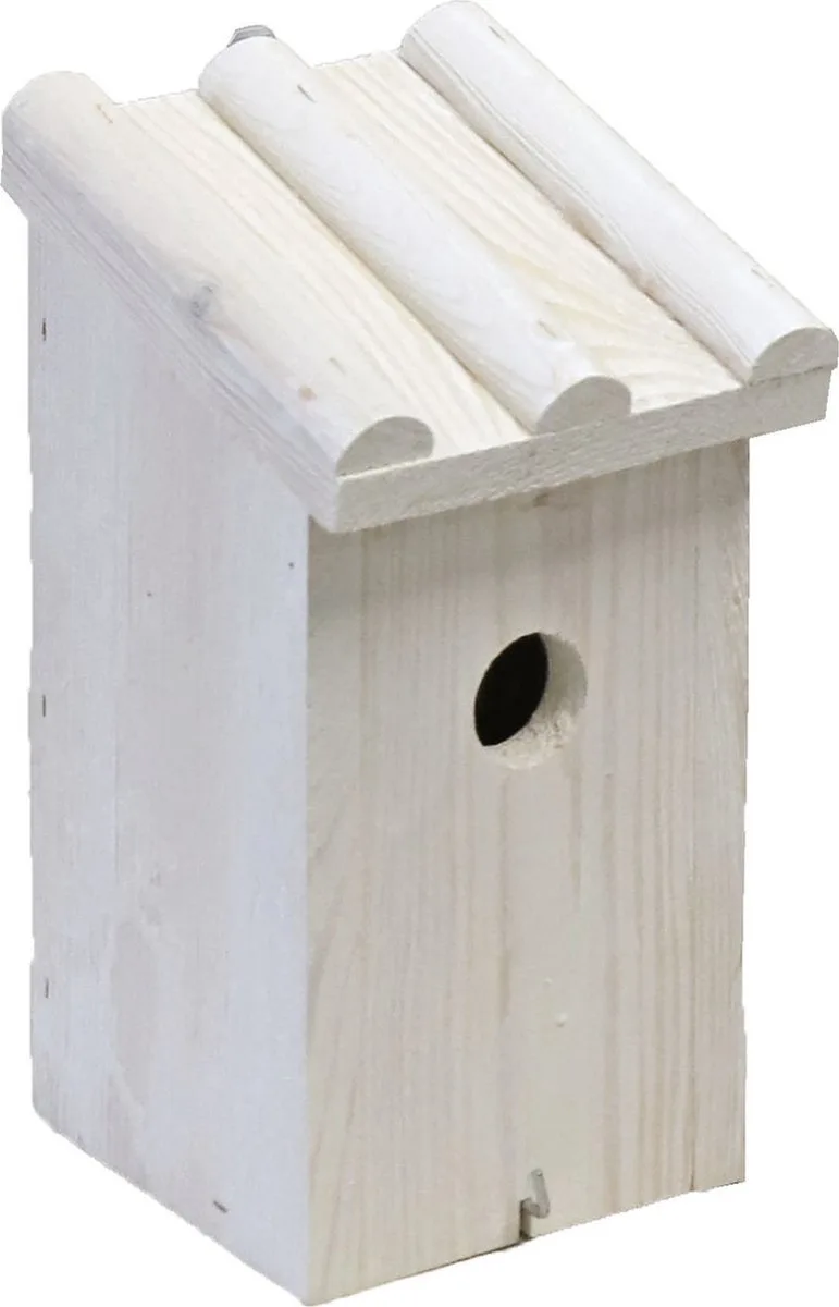Nestkast/vogelhuisje hout voor mezen 14 x 16 x 27 cm - Mezenkasten van Gebr. de Boon in Wit – productfoto