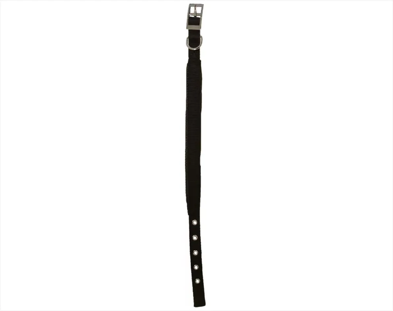 Nylon halsband dubbel 20mm breed 45 cm lang de Gebr. de Boon en Noir – photo produit