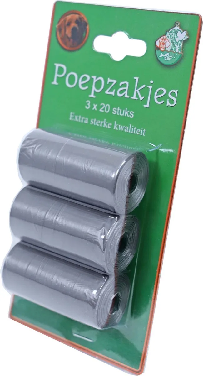 Pak a 3 rol 20 poepzak grijs Poepzak Gebr. de Boon fra Gebr. de Boon – produktbillede