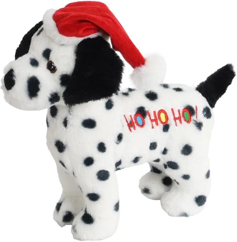 Pluche kerst hondenspeeltje met piep in zwart 30 cm von Gebr. de Boon in Weiß – Produktfoto