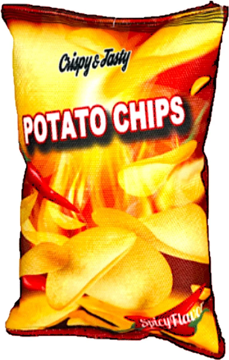 Potato Chips - Hondenspeelgoed met Pieper - Stevig - 22cm fra Gebr. de Boon i Flerfarvet – produktbillede