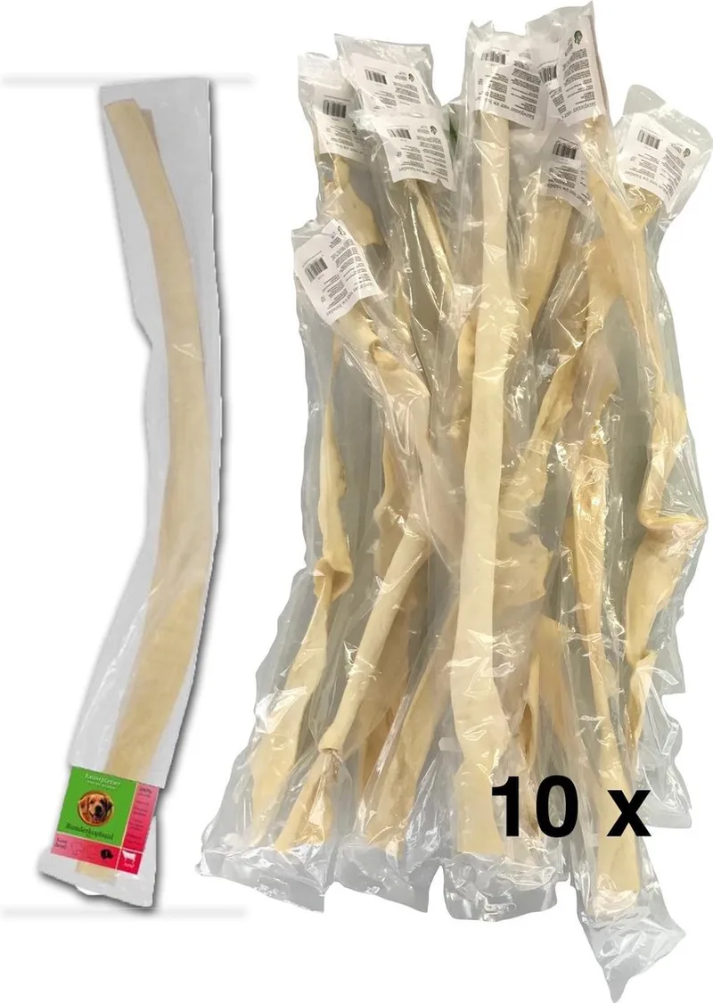 runderkophuid wit 70cm x 10 stuks hondensnack by Gebr. de Boon – product photo