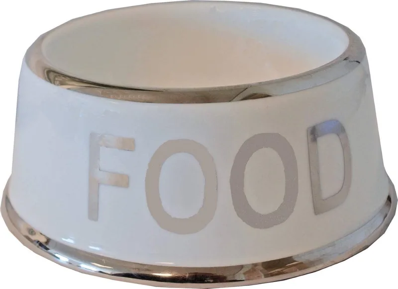 Voerbak Hond Food Wit/Zilver - 18 CM de Gebr. de Boon en MultiWitZilver – photo produit