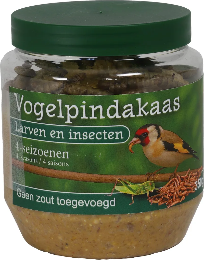 Vogelpindakaas larven+insecten, 350gr. by Gebr. de Boon – product photo