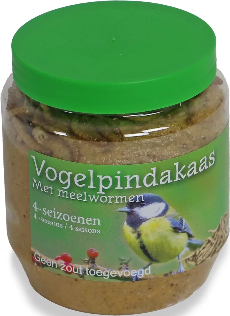 Vogelpindakaas Meelwormen, 350gr. van Gebr. de Boon – productfoto