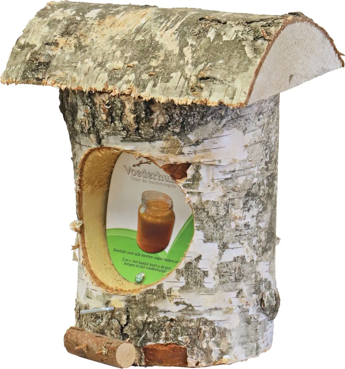 Vogelvoederhuisje - 15 cm x 15 cm x 35 cm van Gebr. de Boon in Bruin – productfoto