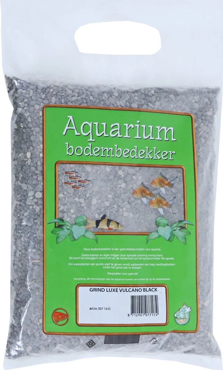 vulkanisch aquariumgrind | zak 4 kg | decoratieve bodembedekking by Gebr. de Boon in Black – product photo