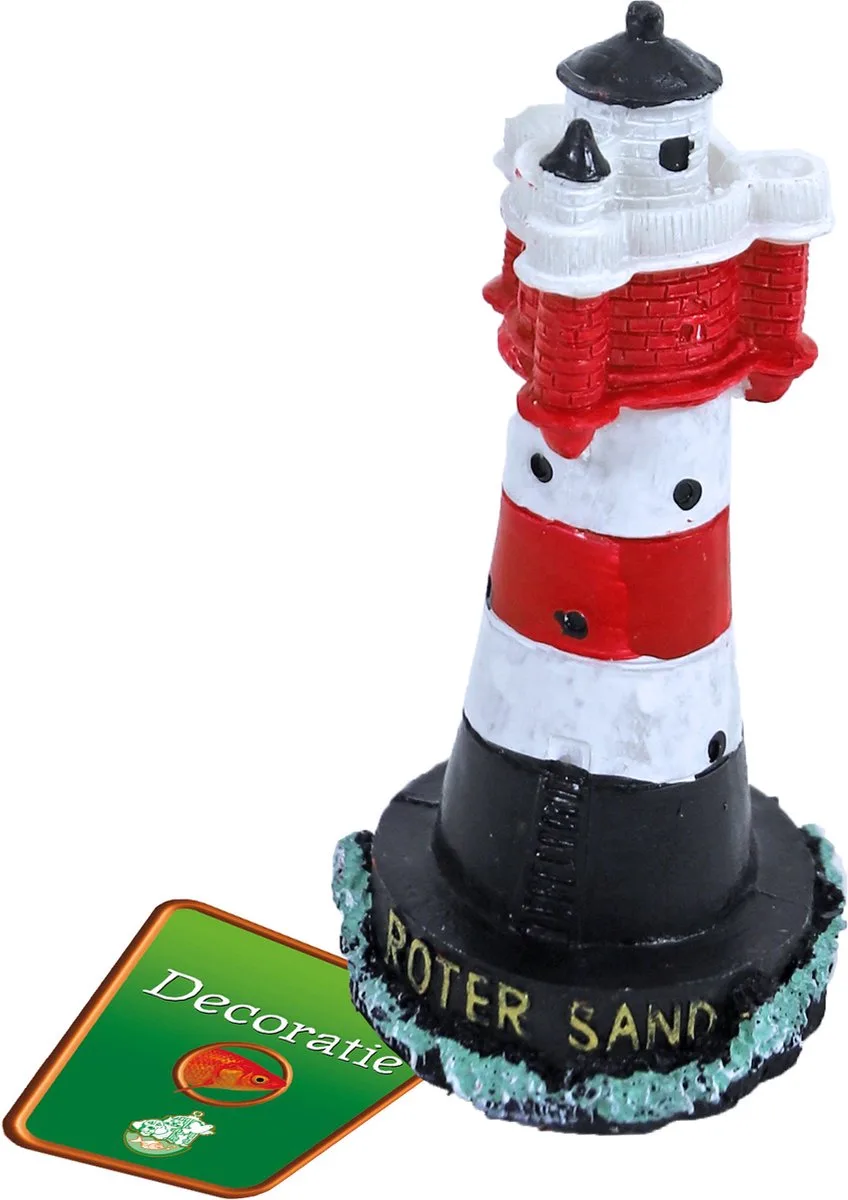 Vuurtoren Rond Rood/Wit 11CM van Gebr. de Boon in Rood – productfoto