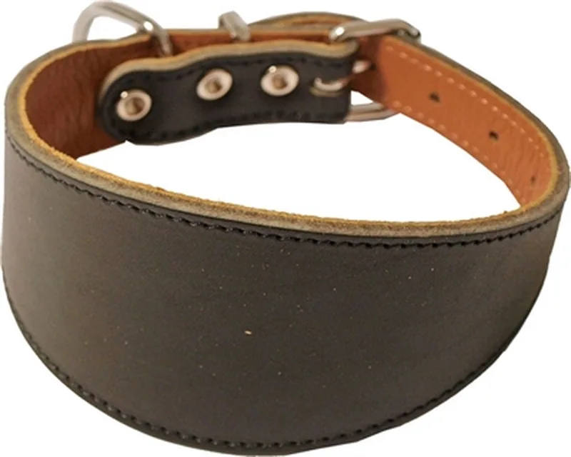 Whippet halsband gevoerd donkerbruin 48cm de Gebr. de Boon en Marron – photo produit