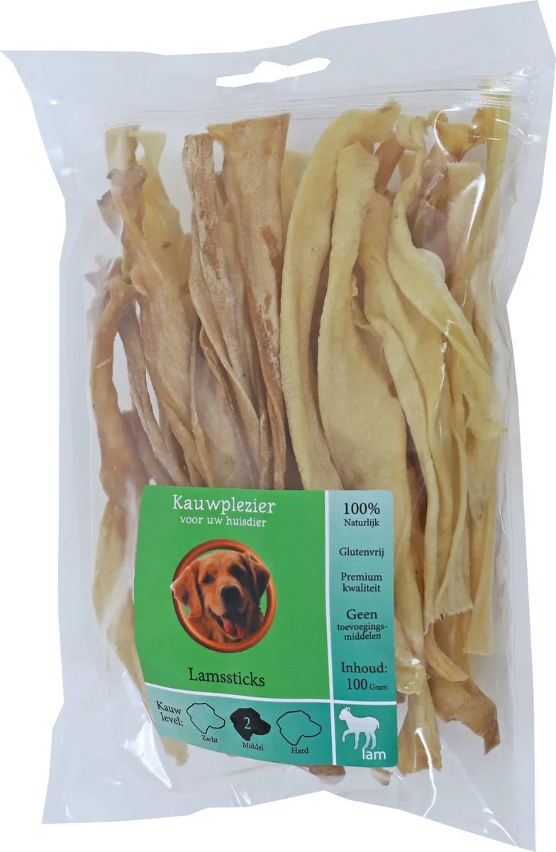 Zak Natuurlijke Snack - Lamssticks - 100 gram de Gebr. de Boon – photo produit