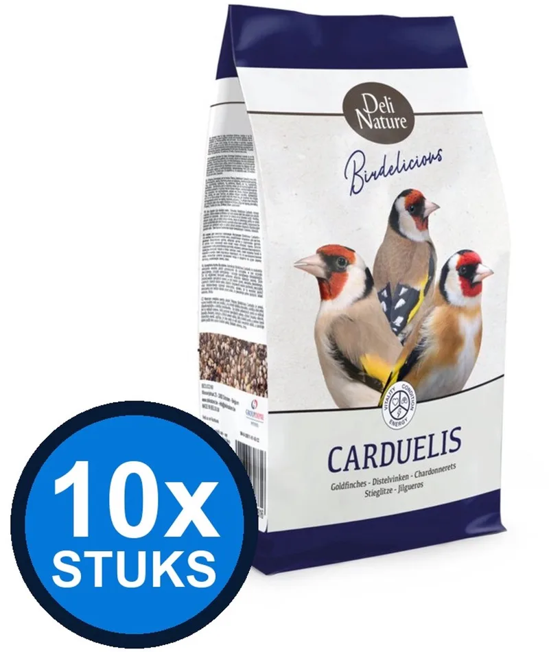 10x Deli Nature - Birdelicious carduelis distelvinken 750gr - Vogelvoer - 750 g fra Deli Nature – produktbillede