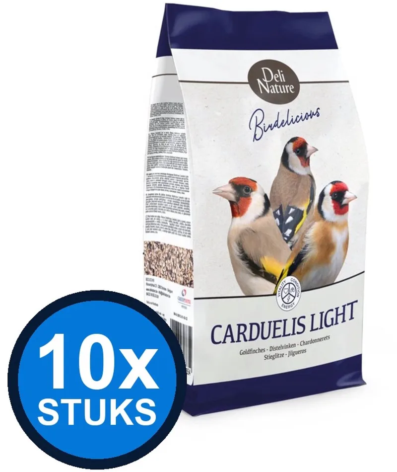 10x Deli Nature - Birdelicious carduelis distelvinken light 750gr - Vogelvoer - 750 g de Deli Nature – photo produit
