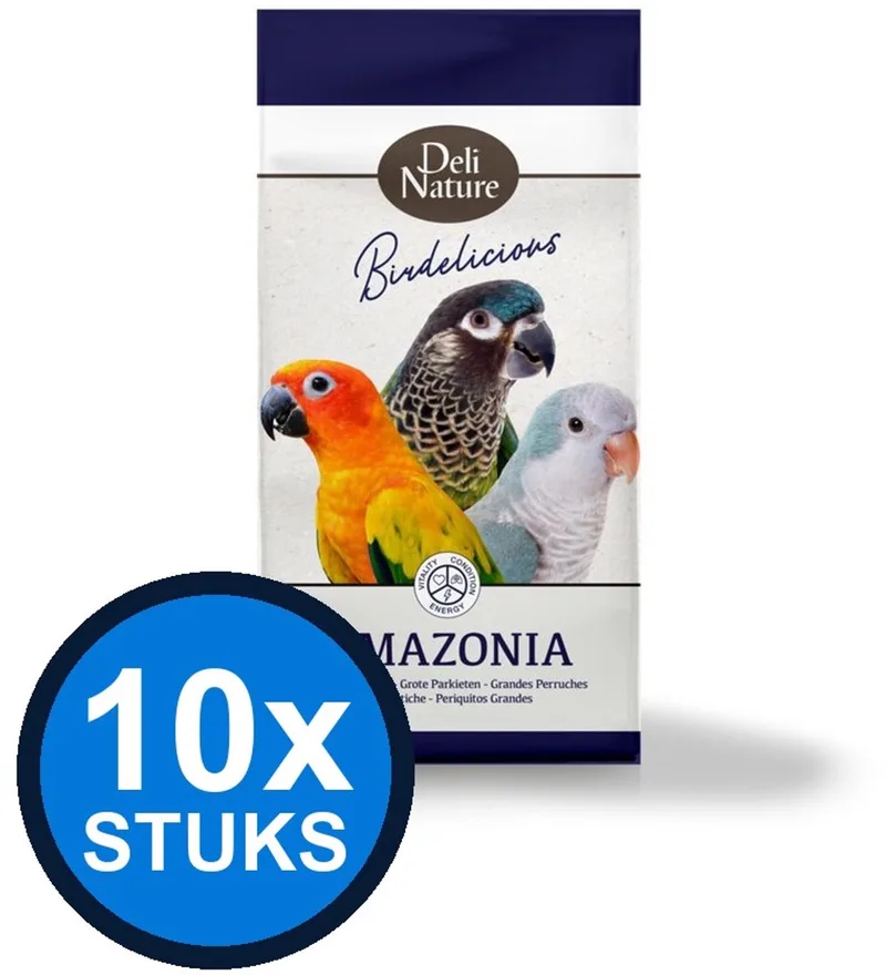 10x Deli Nature - Birdelicious grote parkieten amazonia 800gr - Vogelvoer - 800 g by Deli Nature – product photo